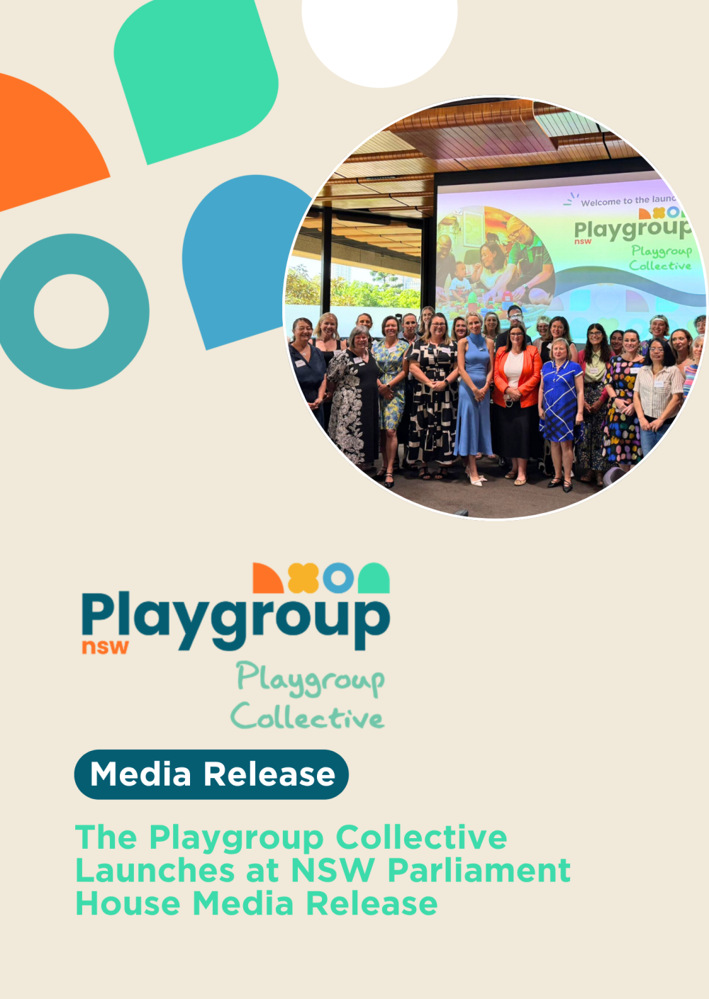The Playgroup Collective Launches at NSW Parliament House Media Release